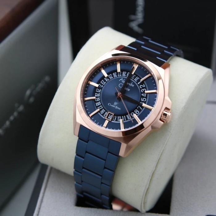 ✅Termurah Alexander Christie 8688 Ac 8688 Ac 8688 Rosegold Blue Pria Original Terbaru