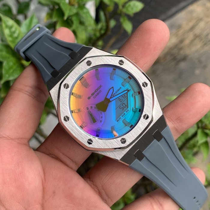 ✅Original Gshock Ga2100 Original Custom  Jam Tangan Gshock Casio Diamond Black Bisa Sameday