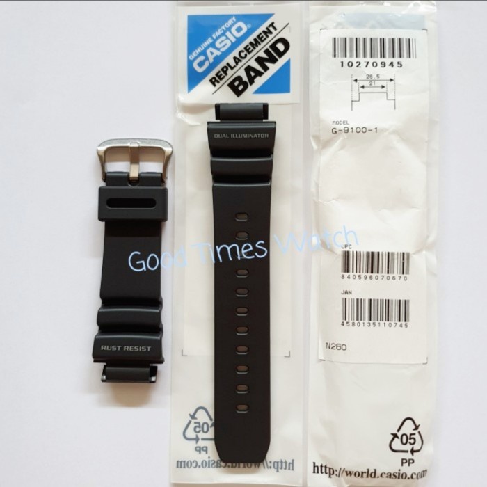 ✅Original Strap G-Shock G-9100-1 / G-9100 / Casio Original Diskon