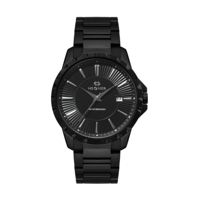 ✅Ori Jam Tangan Pria Hegner 1688 Hw 1688 Full Black Original Terbatas
