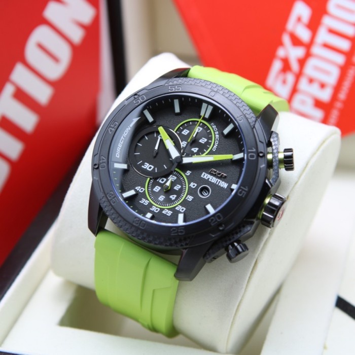✅Ready Jam Pria Expedition E 6810 E6810 Mcripbale Black Soft Green Original Bisa Sameday