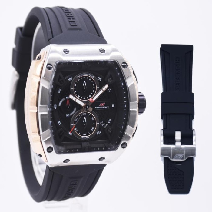 ✅Sale Jam Tangan Chronoforce 5336 Black Silver Rosegold Original Garansi 1Th Berkualitas