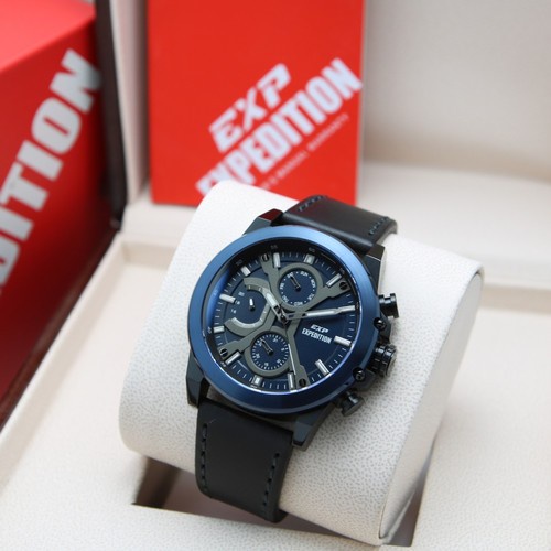 ✅Ori Expedition Pria E6829 / E 6829 Black Blue - Jam Tangan Expedition Bisa Sameday