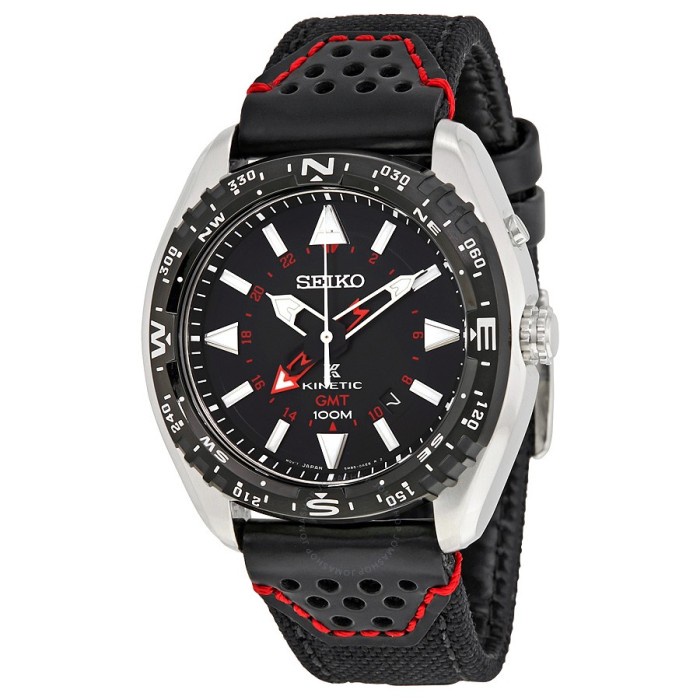 ✅Ori Seiko Prospex Sun049P2 Land Kinetic Gmt Leather Original Terbatas