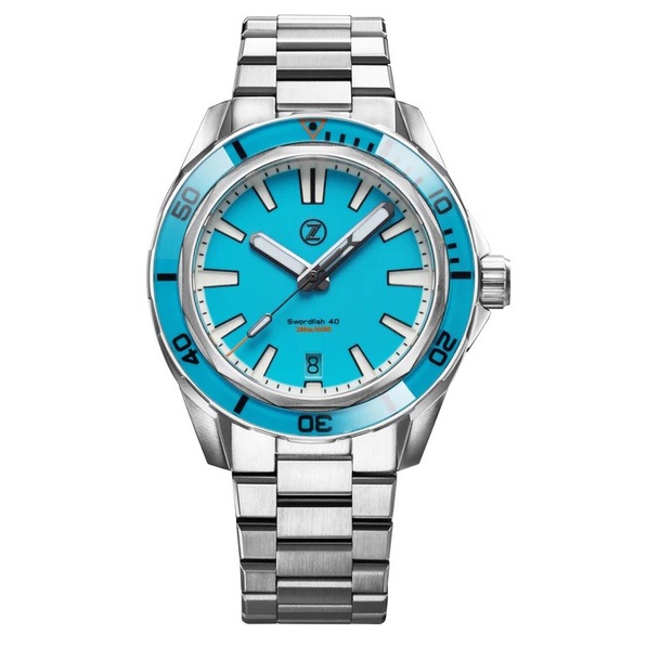 ✅Sale Zelos Swordfish 40Mm Ss 'Sky Blue' Terbatas