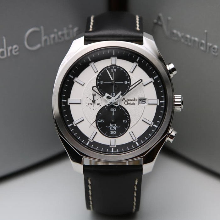 ✅Sale Alexandre Christie Ac 6550 Mc Silver Chronograph Original Terbaru