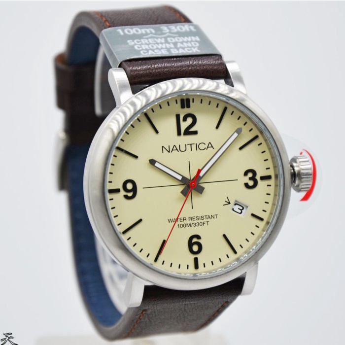 ✅Ready Nautica Napavt001 - Jam Tangan Pria Kulit Original Berkualitas