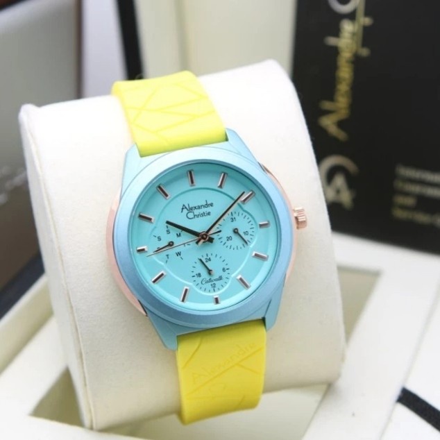 ✅New Alexandre Christie Ac2999 / Ac 2999 Yello - Jam Tangan Wanita Original Limited