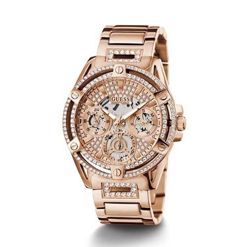 ✅New Garansi Resmi Guess Original Ladies Watch Rose Gold Queen Gw0464L3 Terbaru