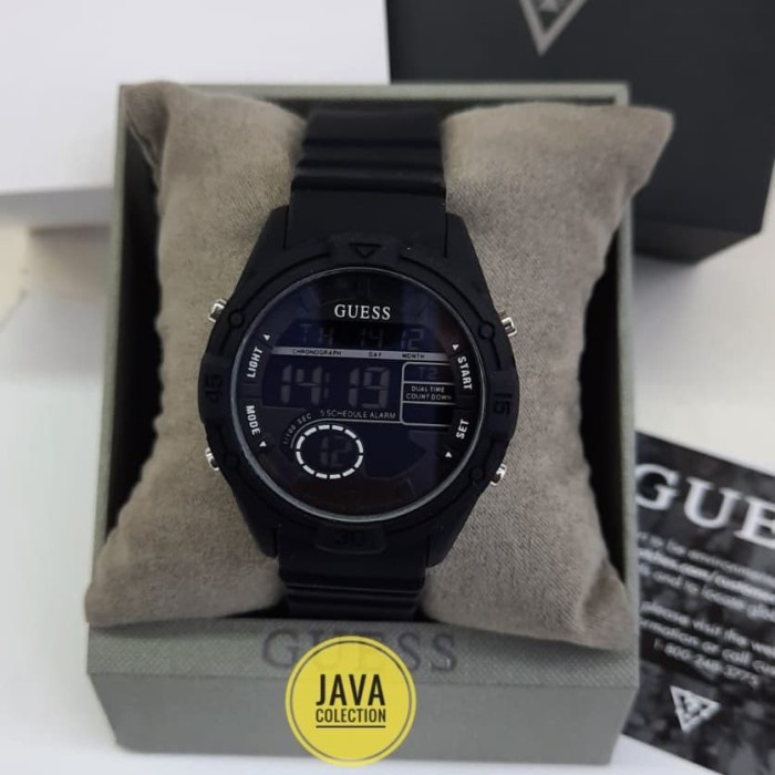 ✅New Jam Tangan Wanita Guess W1281L2 Digital Black Original Limited