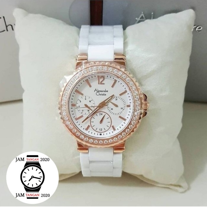✅Baru Jam Tangan Wanita Original Alexander Cristie Ac 2337 White Rose Ac2337 Bisa Sameday