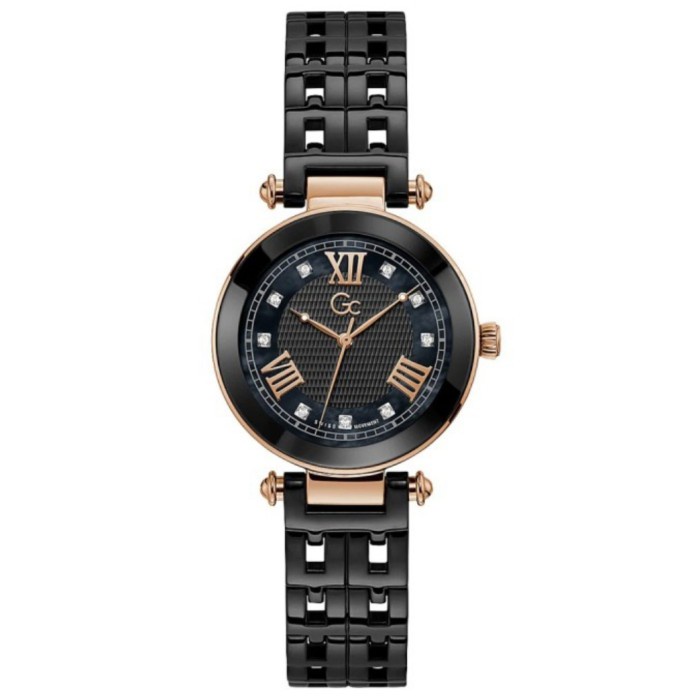 ✅Baru Gc Y66002L2Mf Jam Tangan Wanita Black Rose Gold Original Berkualitas