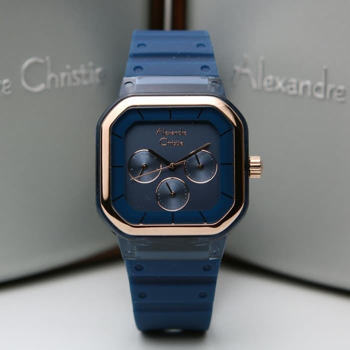 ✅New Alexandre Christie Ac 2811 Rosegold Blue Original Terbaru