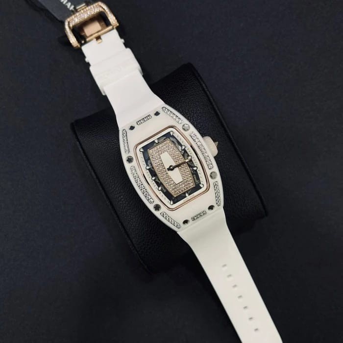 ✅New Jam 007 Ladies White Ceramic Case On White Rubber Luxury Bestedition_x000D_
_x000D_
 Bisa Samed