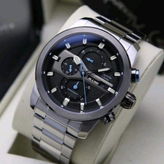 Jam Tangan Pria Alexander Cristie Original Ac6562 Silver Blue