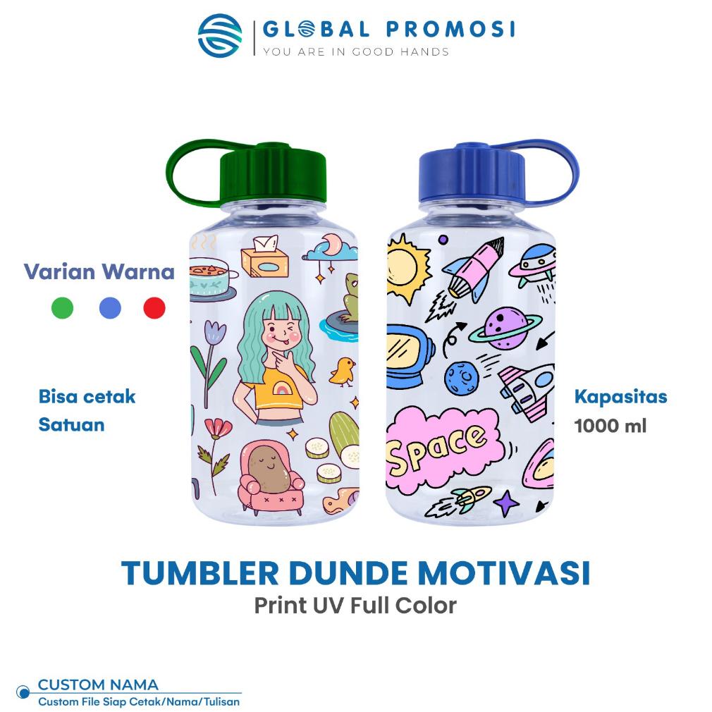 Tumbler Dundee Print Custom Nama / Cetak Souvenir Botol Minum 1 Liter