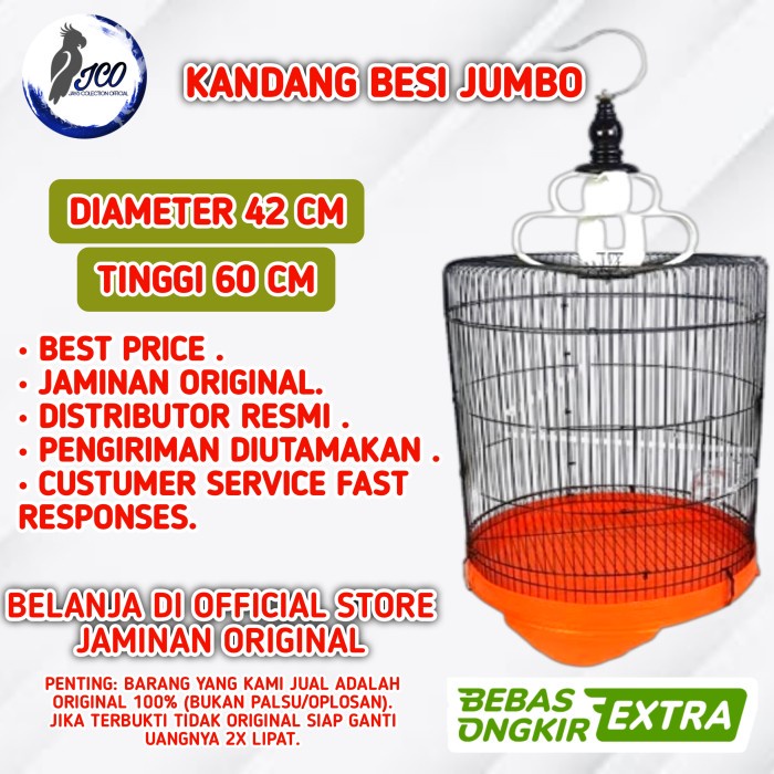 Kandang Burung Besi Jumbo Kandang Murai Besi Sangkar Burung Loved