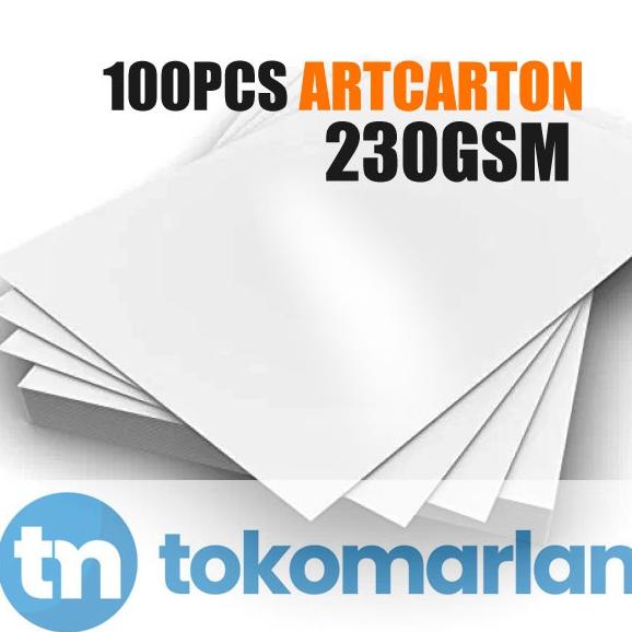 

Model baru - 100 Kertas ArtCarton 230gsm F4 A4 Foto Polaroid Kartu Nama Tanks Card Hangtag Undangan Art Carton