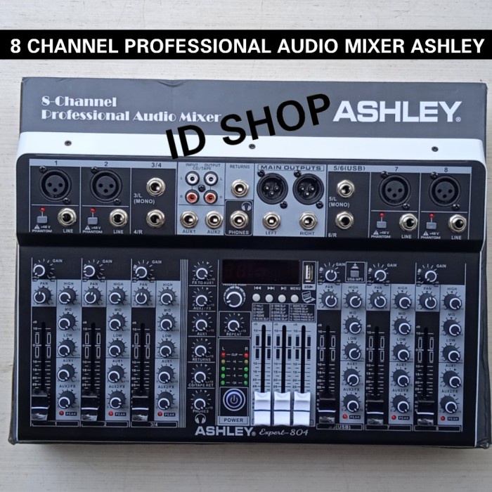 Mixer Audio Professional Ashley 8 Channel 4 Mono+4 Stereo+Mic Line
