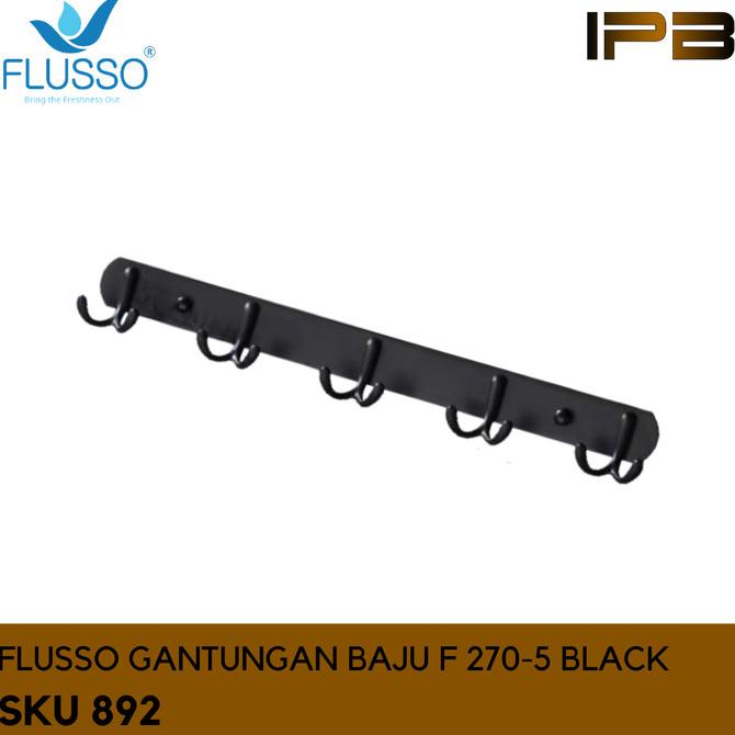 Gantungan Baju | FLUSSO GANTUNGAN BAJU F 270-5 BLACK | 892 | IPB