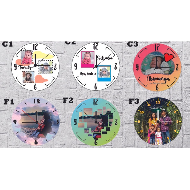 JAM DINDING LUCU CUSTOM FOTO SENDIRI - C1 ⁑syh⋆
