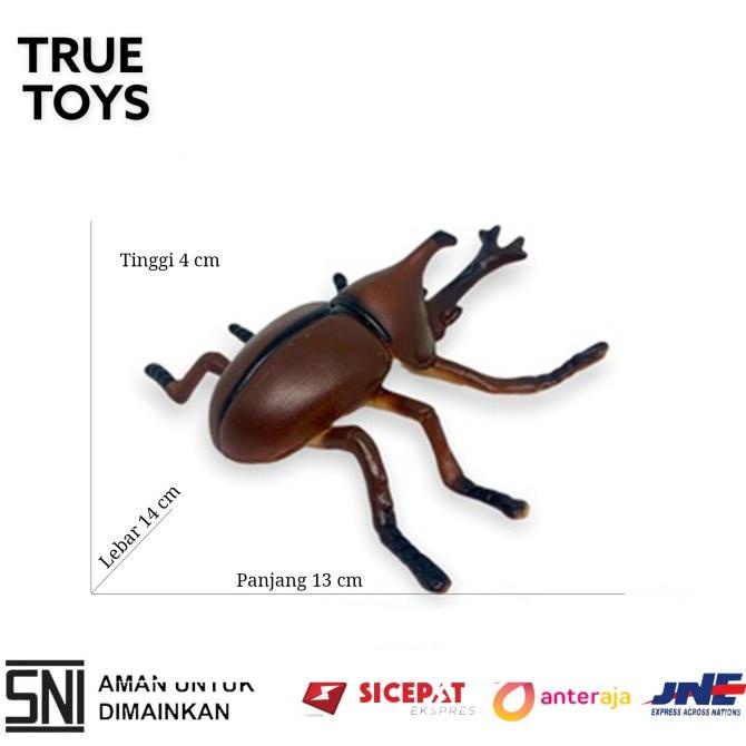 True Toys - Mainan Edukasi Miniatur Kumbang Tanduk / Miniatur Hewan Pengiriman Cepat