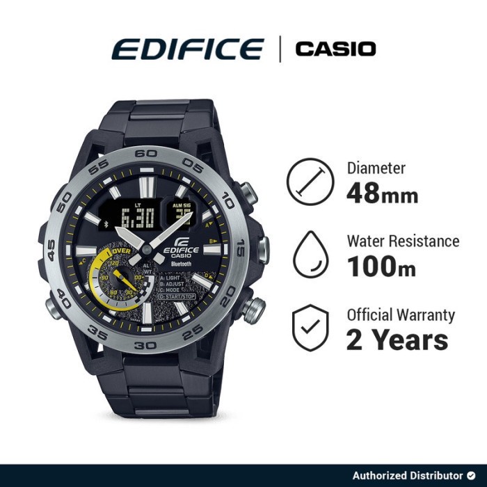 Casio Jam Tangan Original Pria Edifice ECB-40DC-1ADF Analog Digital