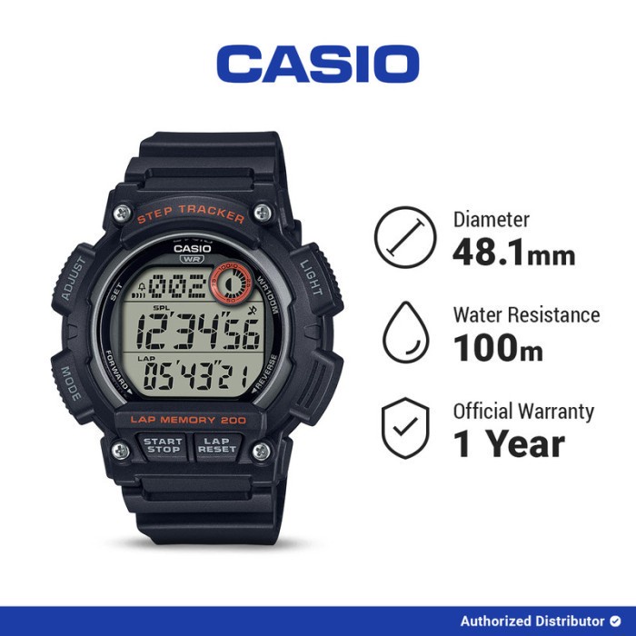 [READY INSTANT] Casio Jam Tangan Pria Digital WS-2100H-1AVDF