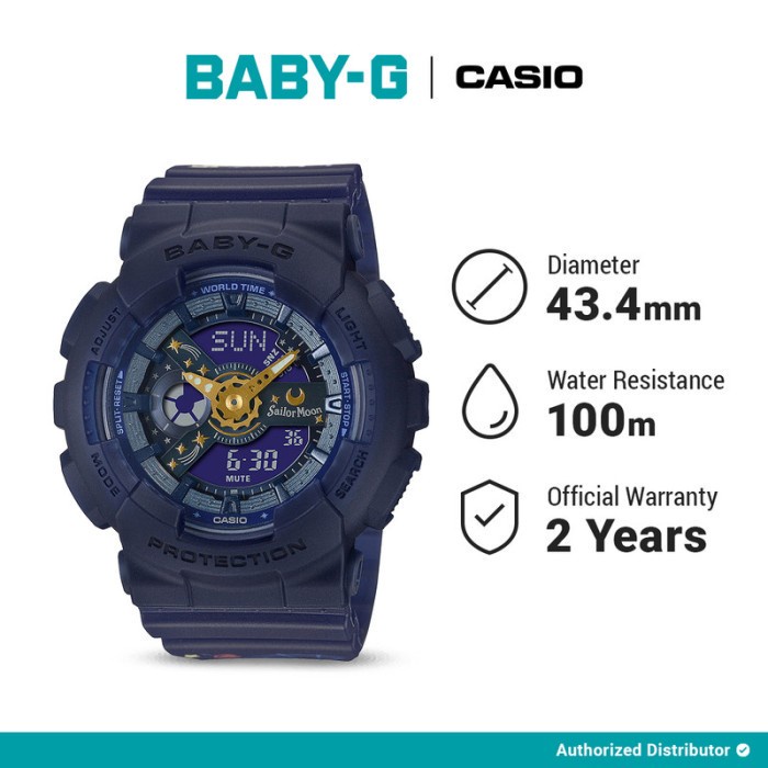 [READY INSTANT] Baby-G Jam Tangan Wanita BA-110XSM-2ADR Digital Analog X Sailor Moon Original