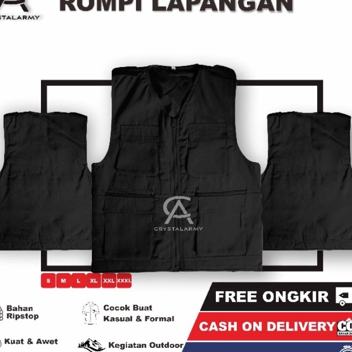 [U24X♫) Rompi Tactical/Rompi King/Rompi Multifungsi /Rompi Lapangan/Rompi Kerja/Rompi Cargo/Rompi La