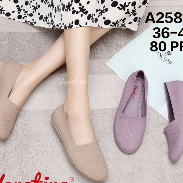 [X9.N»] A258-2 Sepatu Jelly Karet Wanita Verotino Sepatu Cewek Kerja Kuliah Sekolah Casual Lentur Ka