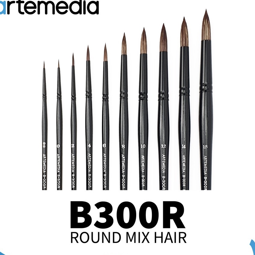 

[L74-✓) Arte B300R Round Mixhair Brush☑.!