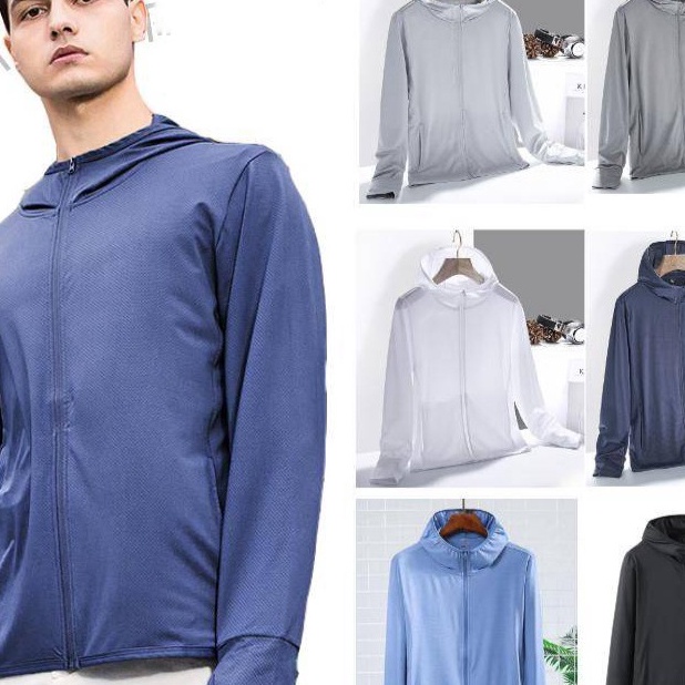 [Y24-☆> Jaket Pria Olahraga Outdoor Sun Protection Anti UV UPF 50+ Outer Skin Coat UON 100% Original