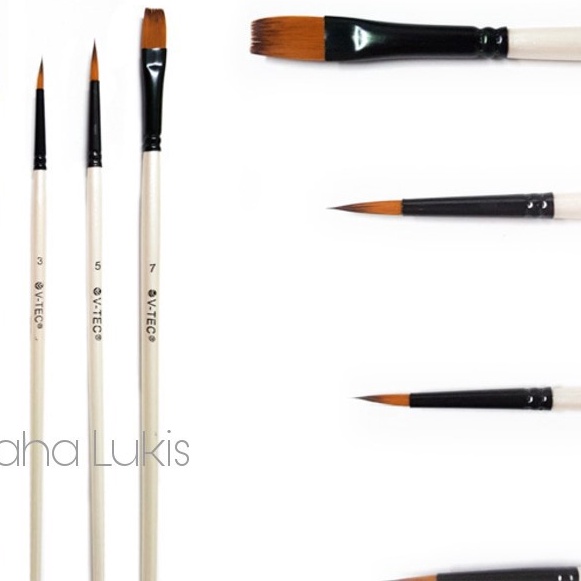 

(K47-☆> V-Tec Brush A0286 Set 4 / Kuas Lukis Set 4☑..!