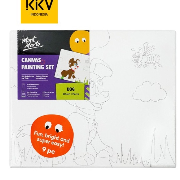 

[B39-♥) KKV MONT MARTE Coloring Painting Canvas Set Lukis Gambar Anak DIY❣.!!