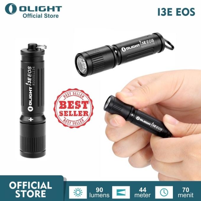 TER-UPDATE OLIGHT I3E EOS BLACK FLASHLIGHT SENTER LED 90 LUMENS #ORIGINAL