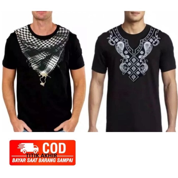 Sorban (BISA COD) PAKET HEMAT Kaos Muslim Pria Baju koko batik lebaran sorban(N4I7) Sorban Putih Sor