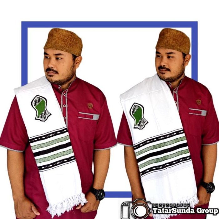 Sorban Sorban Kashmiri / Sorban Trompah / Sorban Habib / Serban Batik / - Trompah putih(F9N3) Sorban