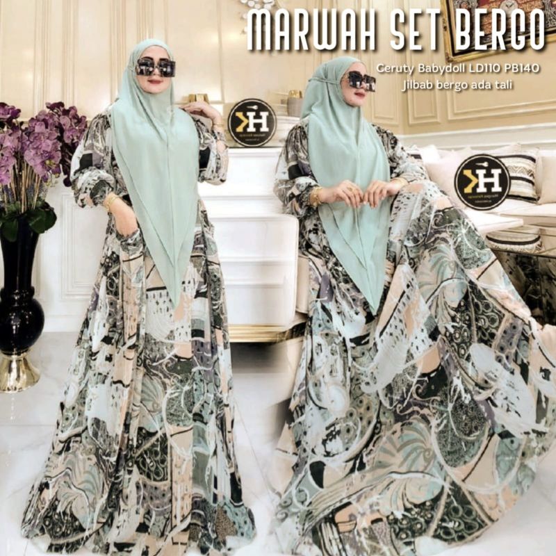 Marwah set syari gamis wanita