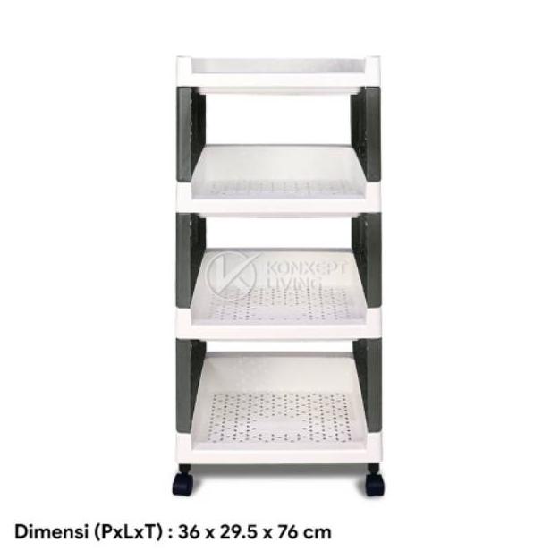 [Brs] Rak Susun Plastik Serbaguna Tabitha - Rstk 4 Susun Viral