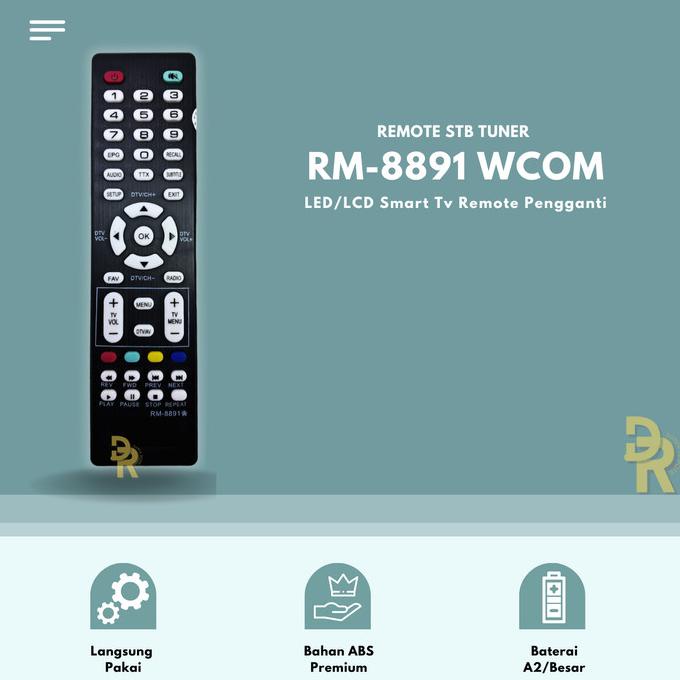 tre01 Remote Tuner Digital RM-8.8.9.1 Stb Tv Mesin China W-C-O-M