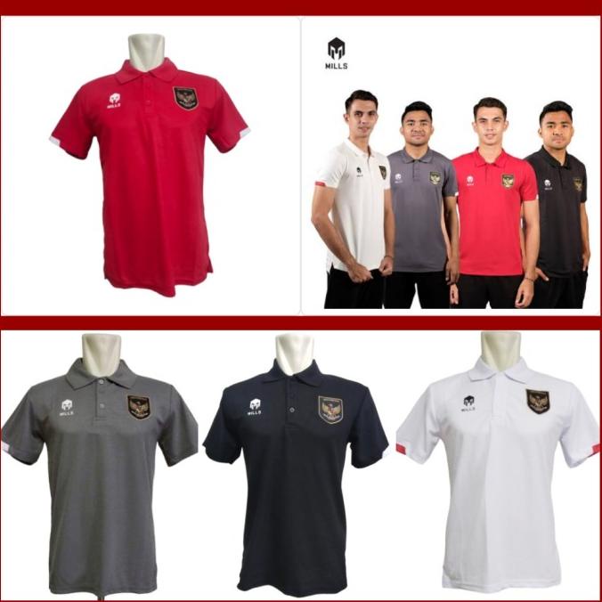 Polo T-Shirt Timnas Indonesia / Baju Polo Mills Pria