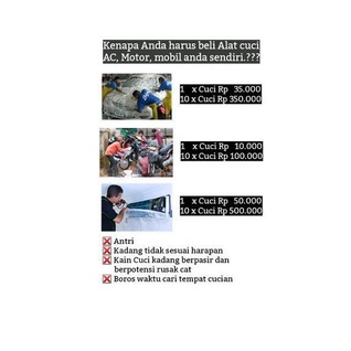 Alat Cuci Motor Mobil AC portable otomatis cut on off Premium Original