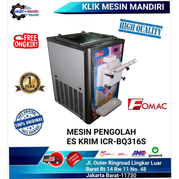 [New] Mesin Pembuat Ice Cream Es Krim Lembut Icr-Bq316S Fomac Terbaru
