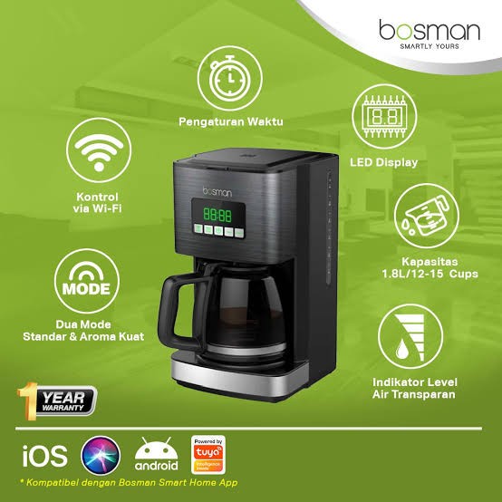 [New] Smart Coffee Maker Bosman - Mesin Kopi Otomatis Bisa Gojek