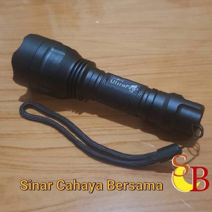 SENTER LED POLICE Q5 C8 CREE 5 MODE SINAR KUNING