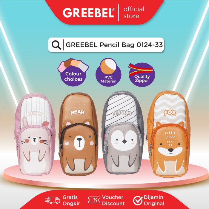 

GREEBEL PENCIL BAG 0124-33 /TEMPAT PENSIL/KOTAK PENCIL PEN ANAK LUCU