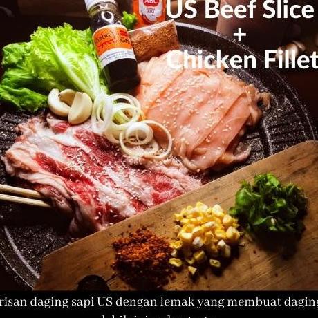 

Paket Lengkap Bbq/Yakiniku / Daging Sapi Slice Tipis / Us Beef Slice / Bronisshop