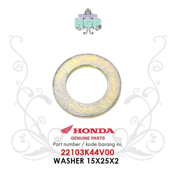 22103-K44-V00 Ring Kipas Pully Depan Beat ESP K44 (Washer 15X25X2) Original AHM Puley Rumah Roller B