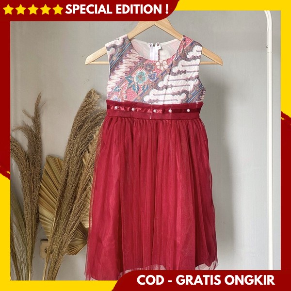 Dress Party Snak Kecil Drea Import Anaj Perempuan Branded Fashion Pakean Ansk Kegereja Dress Parti M